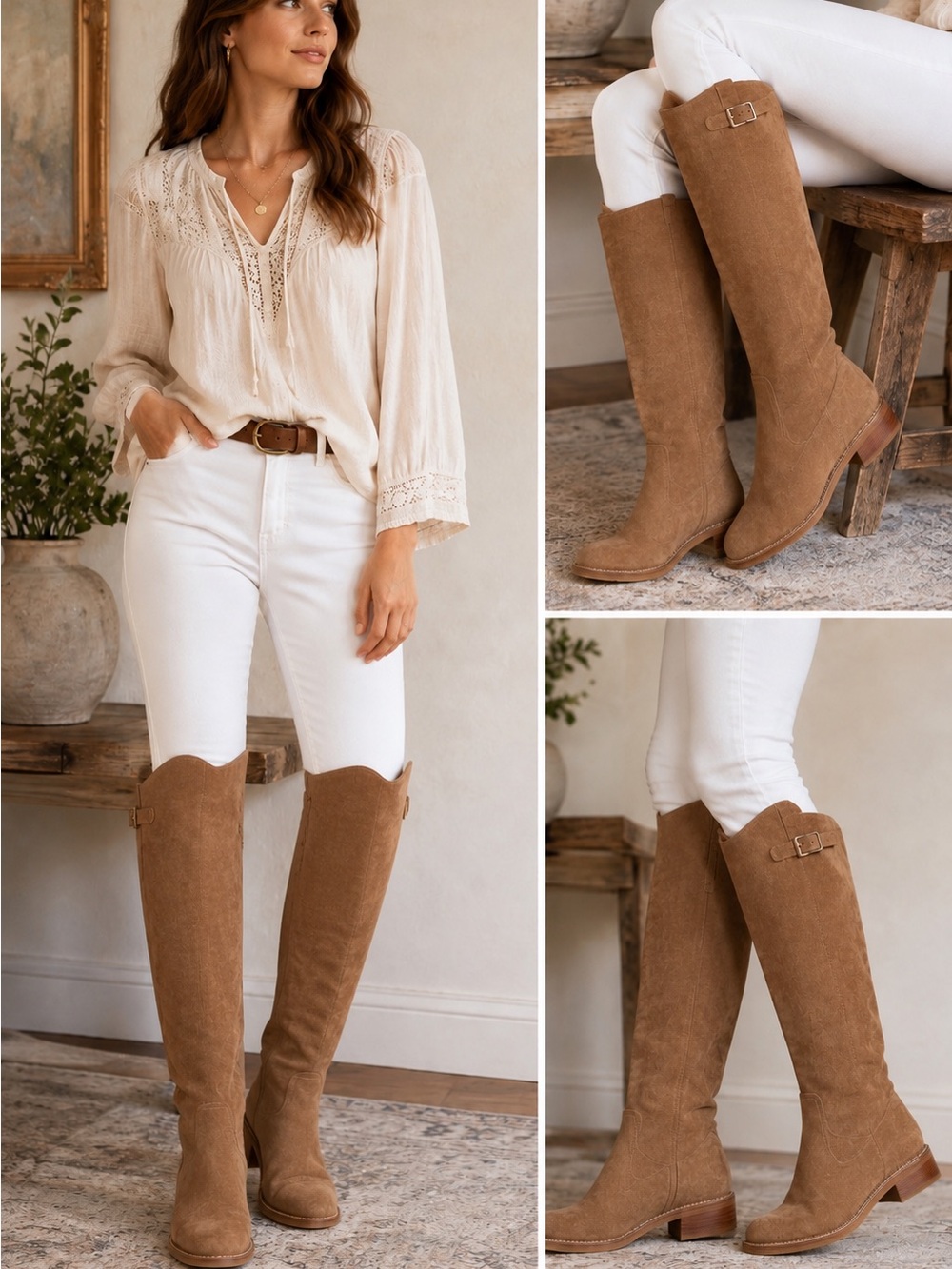 🤎 Franco Sarto Holloway Suede Knee High Boots | Size 6